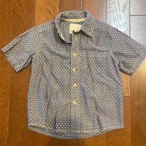 Peek brand kids XS 2-3 short-sleeved blue button down